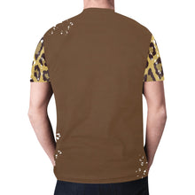 Load image into Gallery viewer, Leopard "Bleach" Front New All Over Print T-shirt for Men (Model T45)