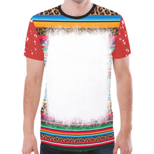 Load image into Gallery viewer, Sarape Red "Bleach" Front New All Over Print T-shirt for Men (Model T45)