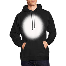 Load image into Gallery viewer, Black Hoodie Bleach Front, Splatter Back All Over Print Hoodie Unisex