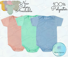 Load image into Gallery viewer, 100% Polyester Blank Sublimation Infant Short Sleeve Body Suit