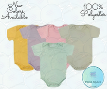 Load image into Gallery viewer, 100% Polyester Blank Sublimation Infant Short Sleeve Body Suit