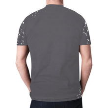 Load image into Gallery viewer, Dark Grey Square Bleach Front, Few Spots on back New All Over Print T-shirt for Men (Model T45)