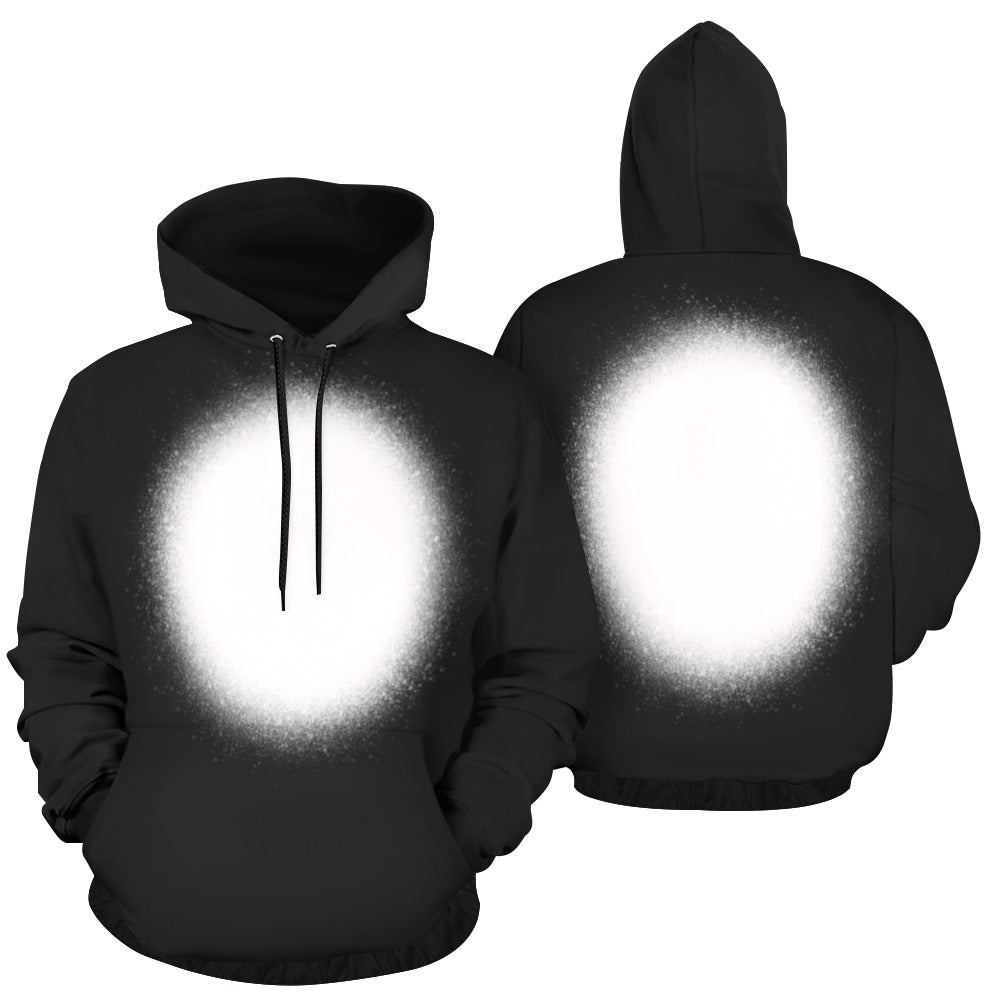 Black Hoodie Front/Back All Over Print Hoodie Unisex