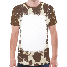 Load image into Gallery viewer, Brown Cow &quot;Bleach&quot; Square Front New All Over Print T-shirt for Men (Model T45)
