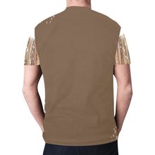 Load image into Gallery viewer, Barn Wood Country &quot;Bleach&quot; Brown New All Over Print T-shirt for Men (Model T45)
